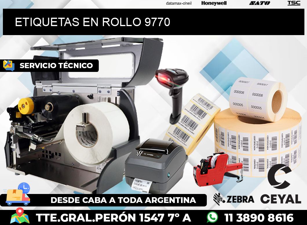ETIQUETAS EN ROLLO 9770