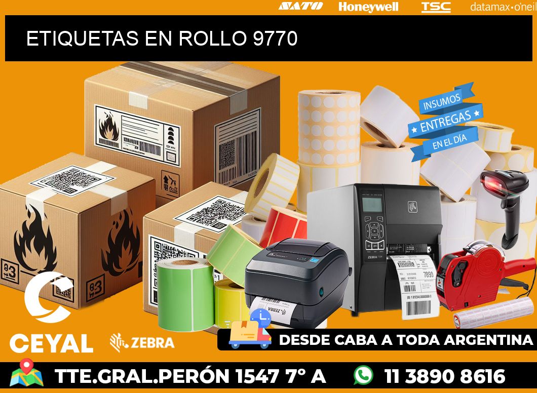 ETIQUETAS EN ROLLO 9770