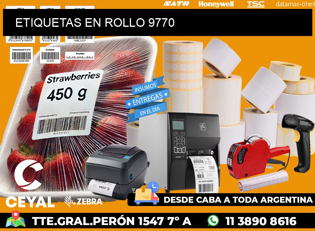 ETIQUETAS EN ROLLO 9770