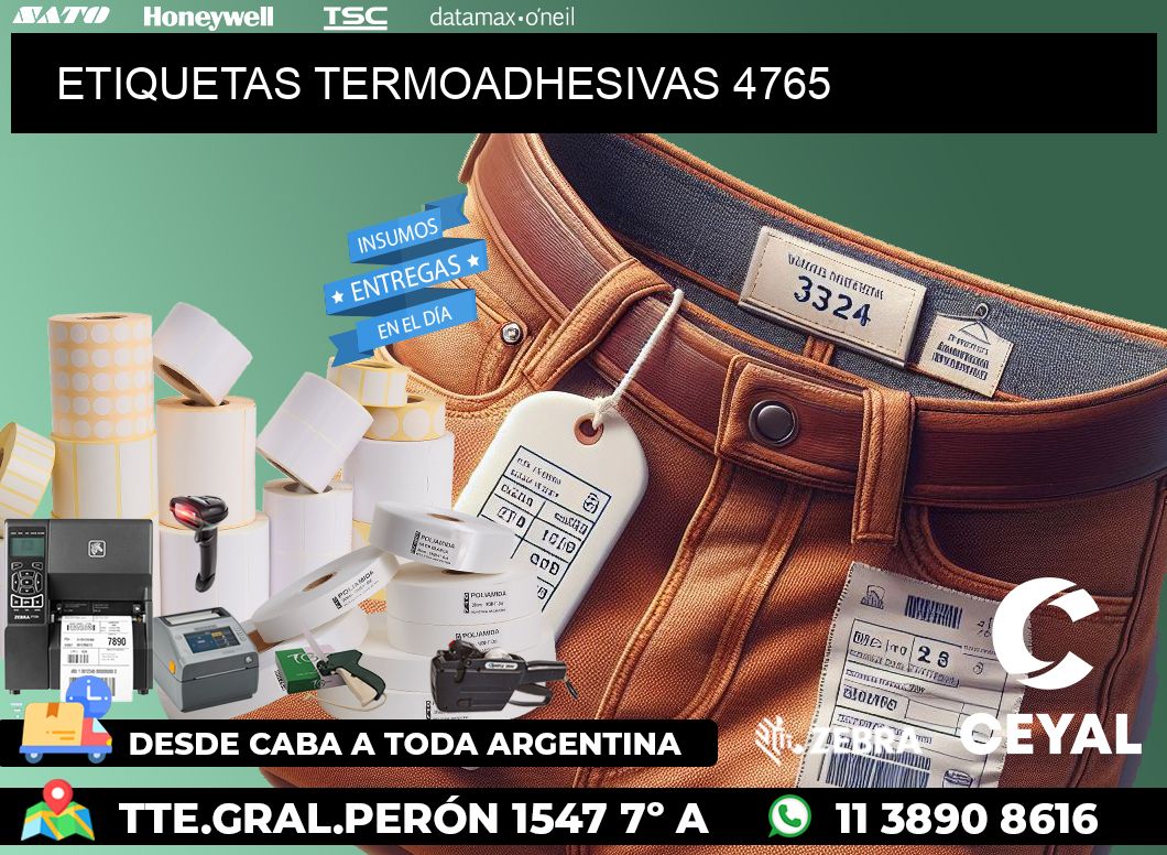 ETIQUETAS TERMOADHESIVAS 4765