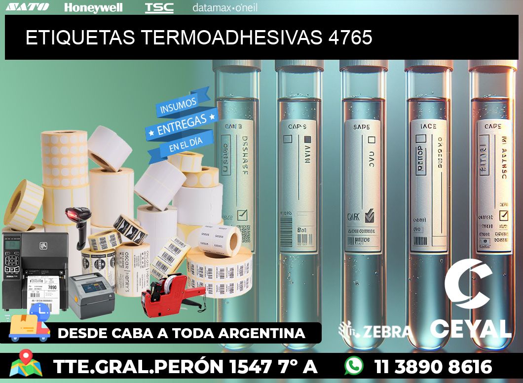 ETIQUETAS TERMOADHESIVAS 4765
