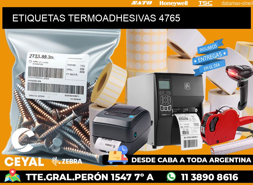 ETIQUETAS TERMOADHESIVAS 4765
