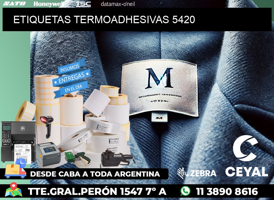 ETIQUETAS TERMOADHESIVAS 5420