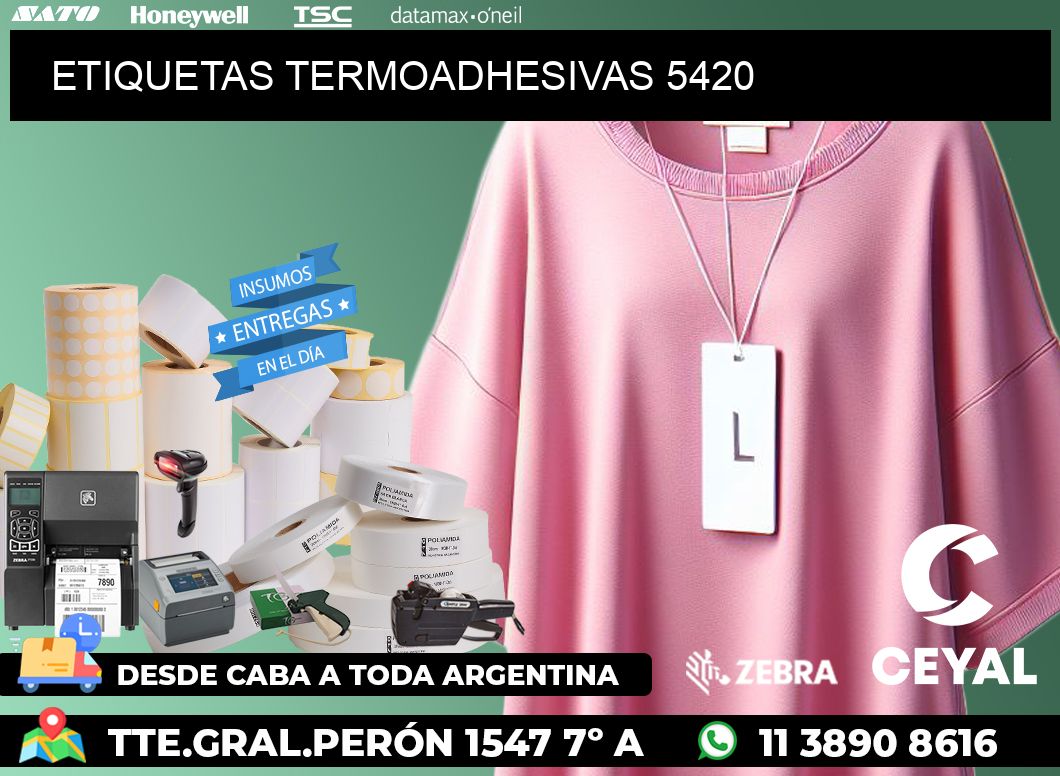 ETIQUETAS TERMOADHESIVAS 5420