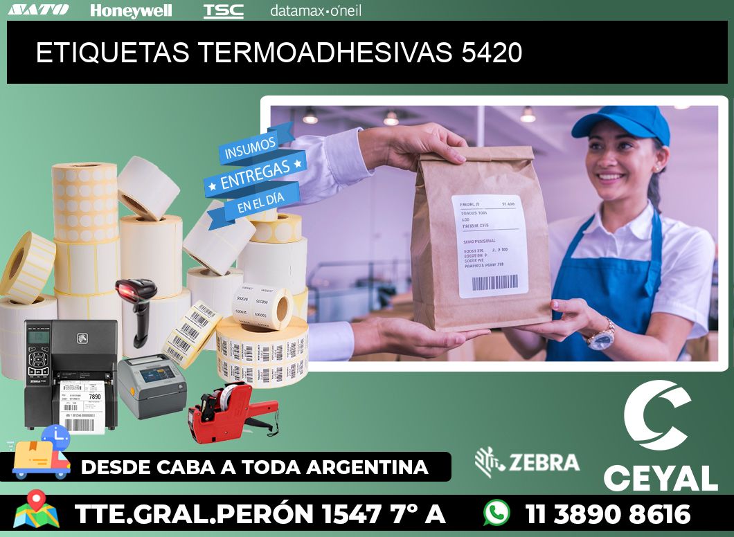 ETIQUETAS TERMOADHESIVAS 5420