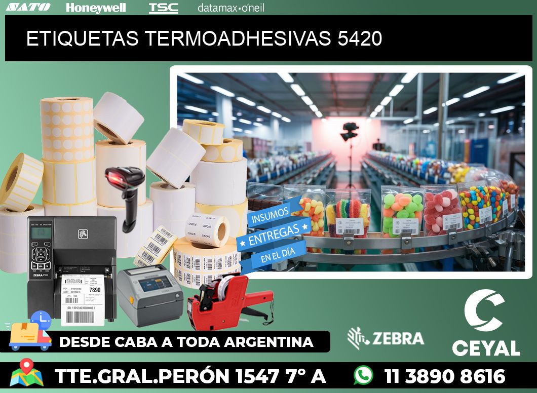 ETIQUETAS TERMOADHESIVAS 5420
