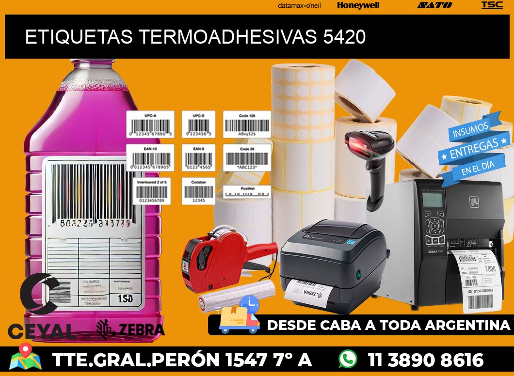 ETIQUETAS TERMOADHESIVAS 5420