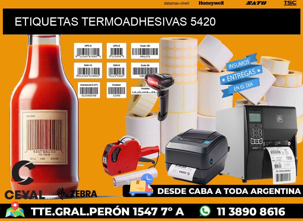 ETIQUETAS TERMOADHESIVAS 5420