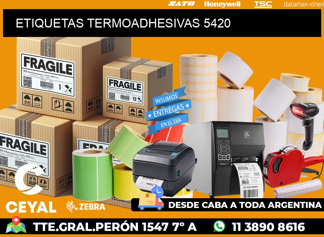ETIQUETAS TERMOADHESIVAS 5420