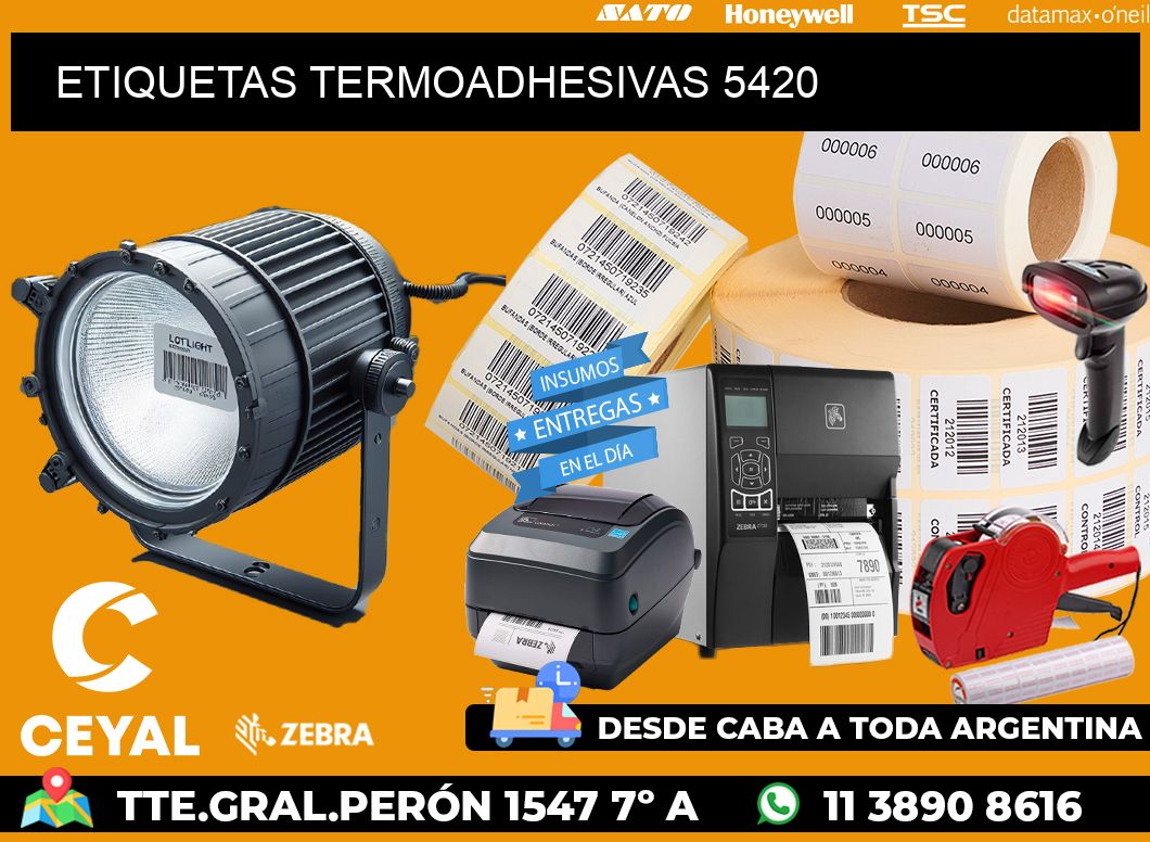ETIQUETAS TERMOADHESIVAS 5420