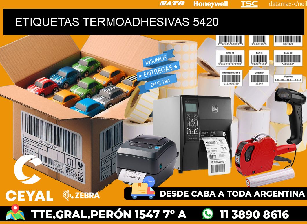 ETIQUETAS TERMOADHESIVAS 5420