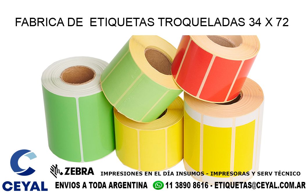 FABRICA DE  ETIQUETAS TROQUELADAS 34 x 72