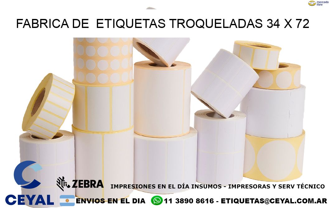 FABRICA DE  ETIQUETAS TROQUELADAS 34 x 72
