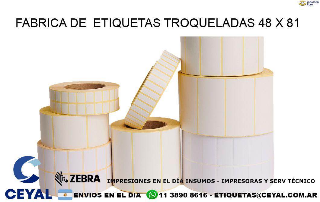 FABRICA DE  ETIQUETAS TROQUELADAS 48 x 81