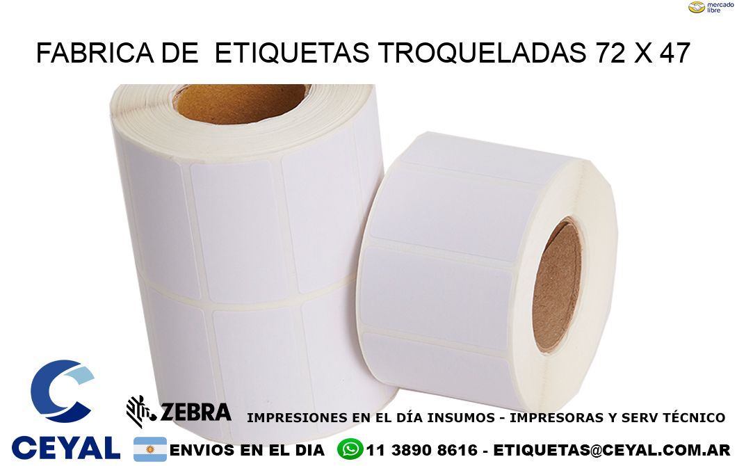FABRICA DE  ETIQUETAS TROQUELADAS 72 x 47