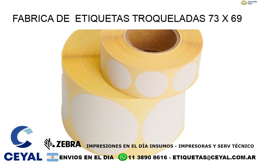 FABRICA DE  ETIQUETAS TROQUELADAS 73 x 69