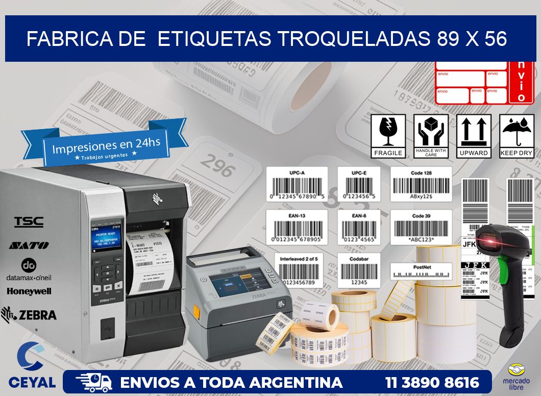 FABRICA DE  ETIQUETAS TROQUELADAS 89 x 56