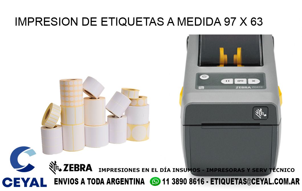 IMPRESION DE ETIQUETAS A MEDIDA 97 x 63