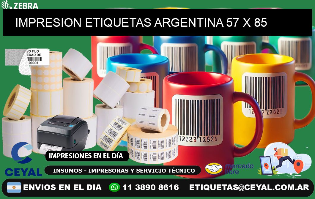 IMPRESION ETIQUETAS ARGENTINA 57 x 85