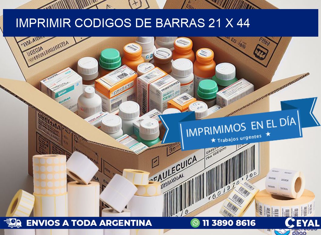 IMPRIMIR CODIGOS DE BARRAS 21 x 44