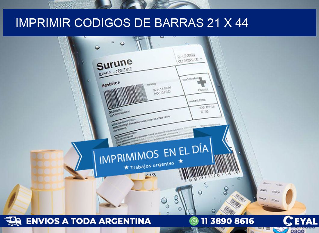 IMPRIMIR CODIGOS DE BARRAS 21 x 44
