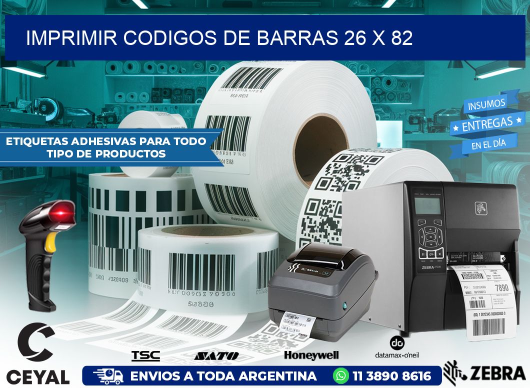 IMPRIMIR CODIGOS DE BARRAS 26 x 82