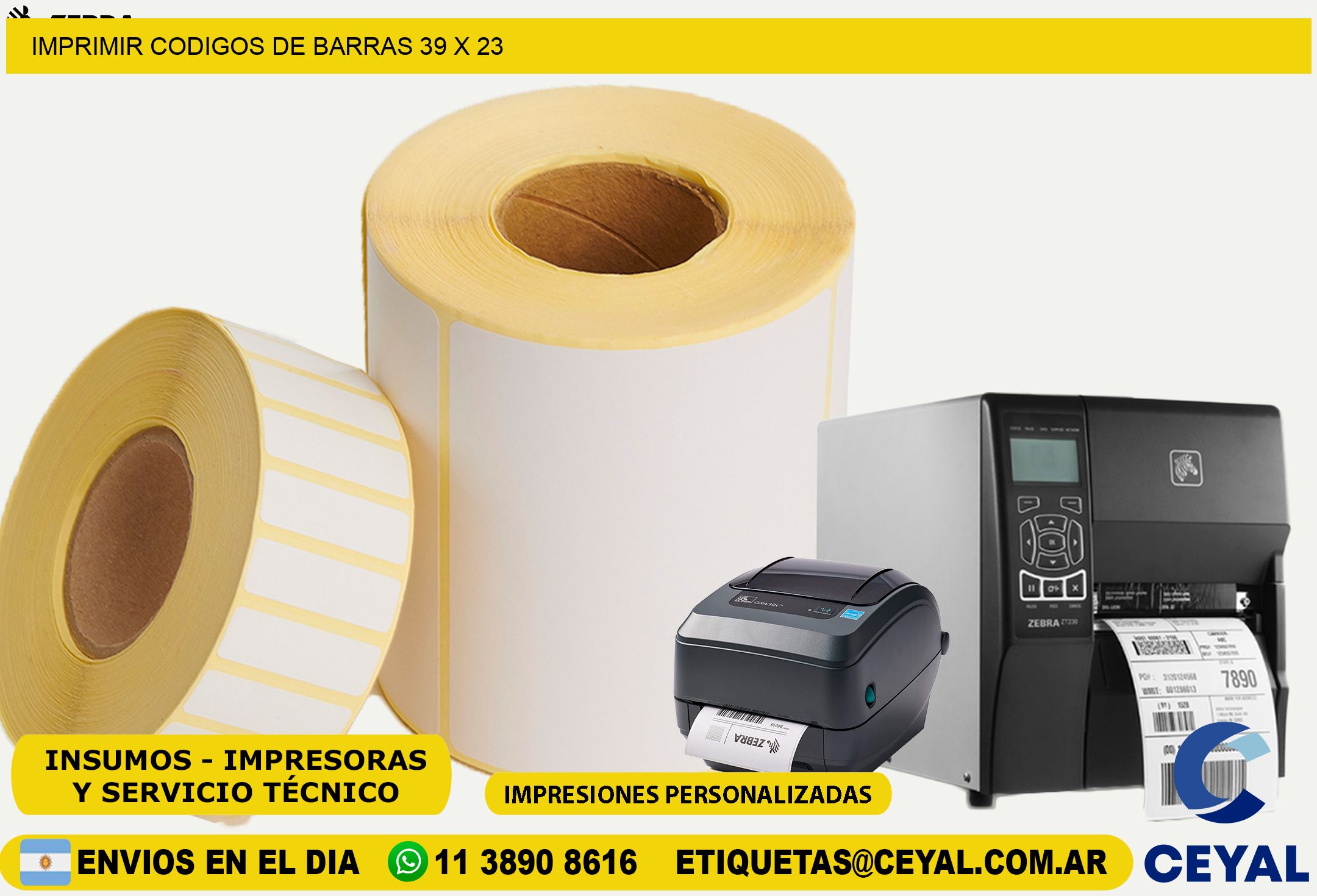 IMPRIMIR CODIGOS DE BARRAS 39 x 23