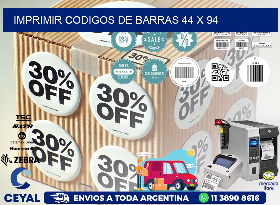 IMPRIMIR CODIGOS DE BARRAS 44 x 94