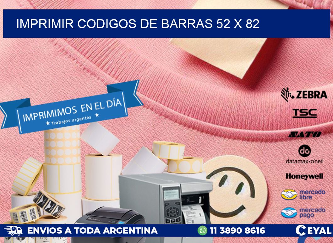 IMPRIMIR CODIGOS DE BARRAS 52 x 82