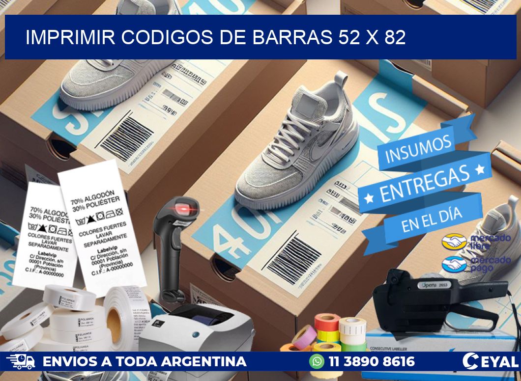 IMPRIMIR CODIGOS DE BARRAS 52 x 82