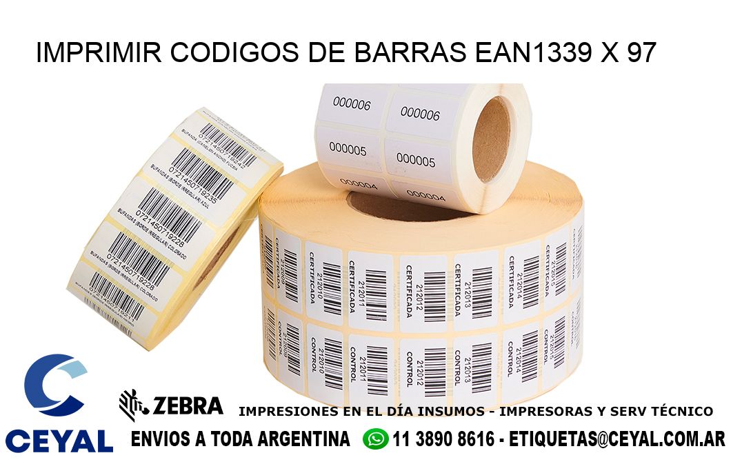 IMPRIMIR CODIGOS DE BARRAS EAN1339 x 97