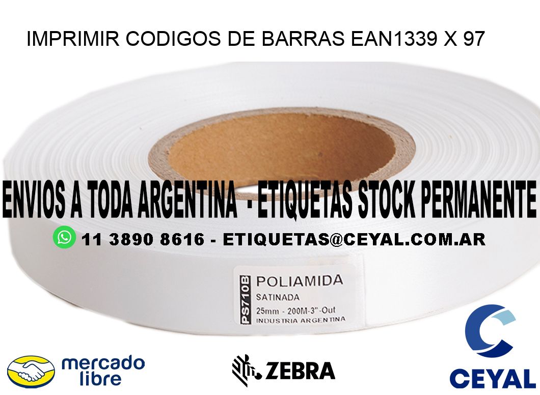 IMPRIMIR CODIGOS DE BARRAS EAN1339 x 97