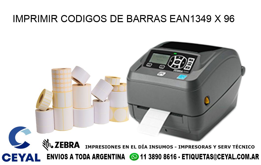 IMPRIMIR CODIGOS DE BARRAS EAN1349 x 96