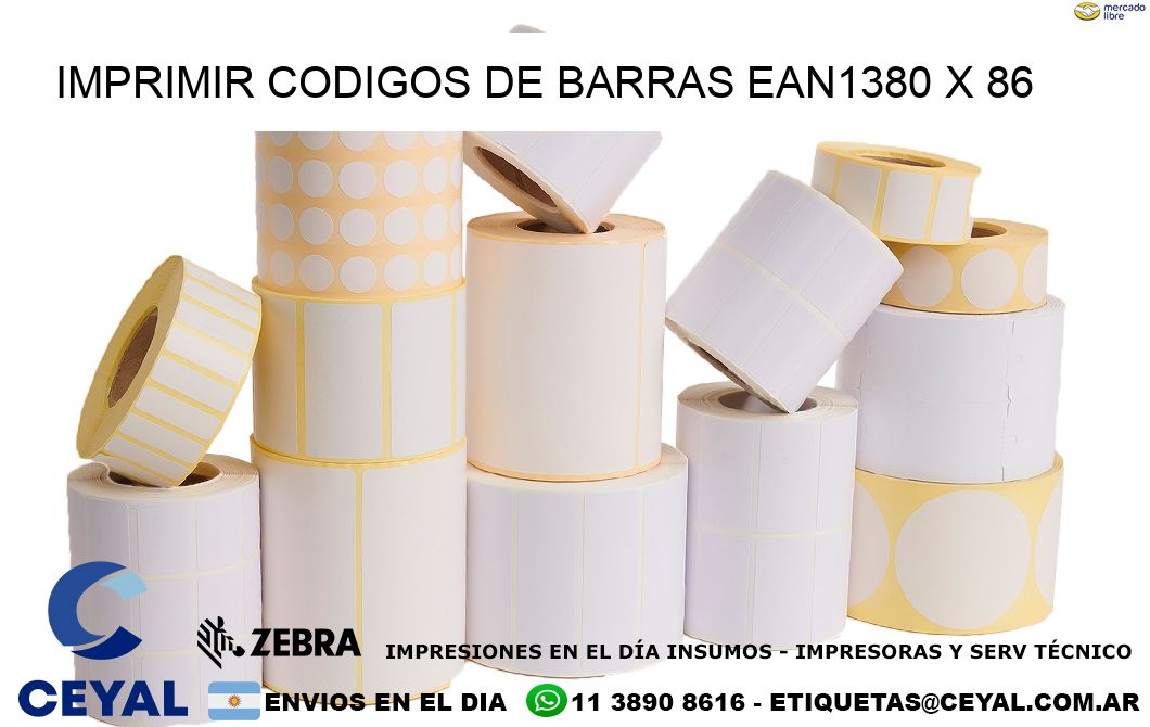IMPRIMIR CODIGOS DE BARRAS EAN1380 x 86