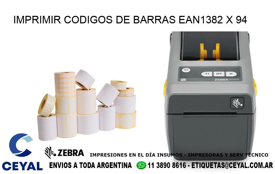 IMPRIMIR CODIGOS DE BARRAS EAN1382 x 94