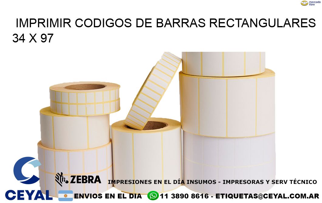 IMPRIMIR CODIGOS DE BARRAS RECTANGULARES 34 x 97