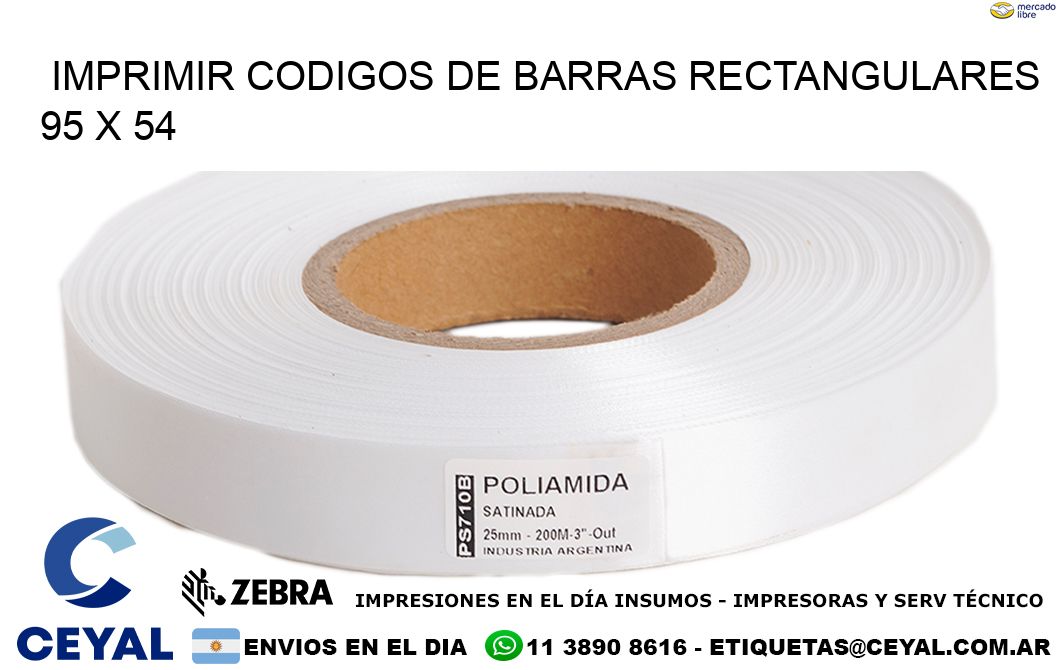 IMPRIMIR CODIGOS DE BARRAS RECTANGULARES 95 x 54