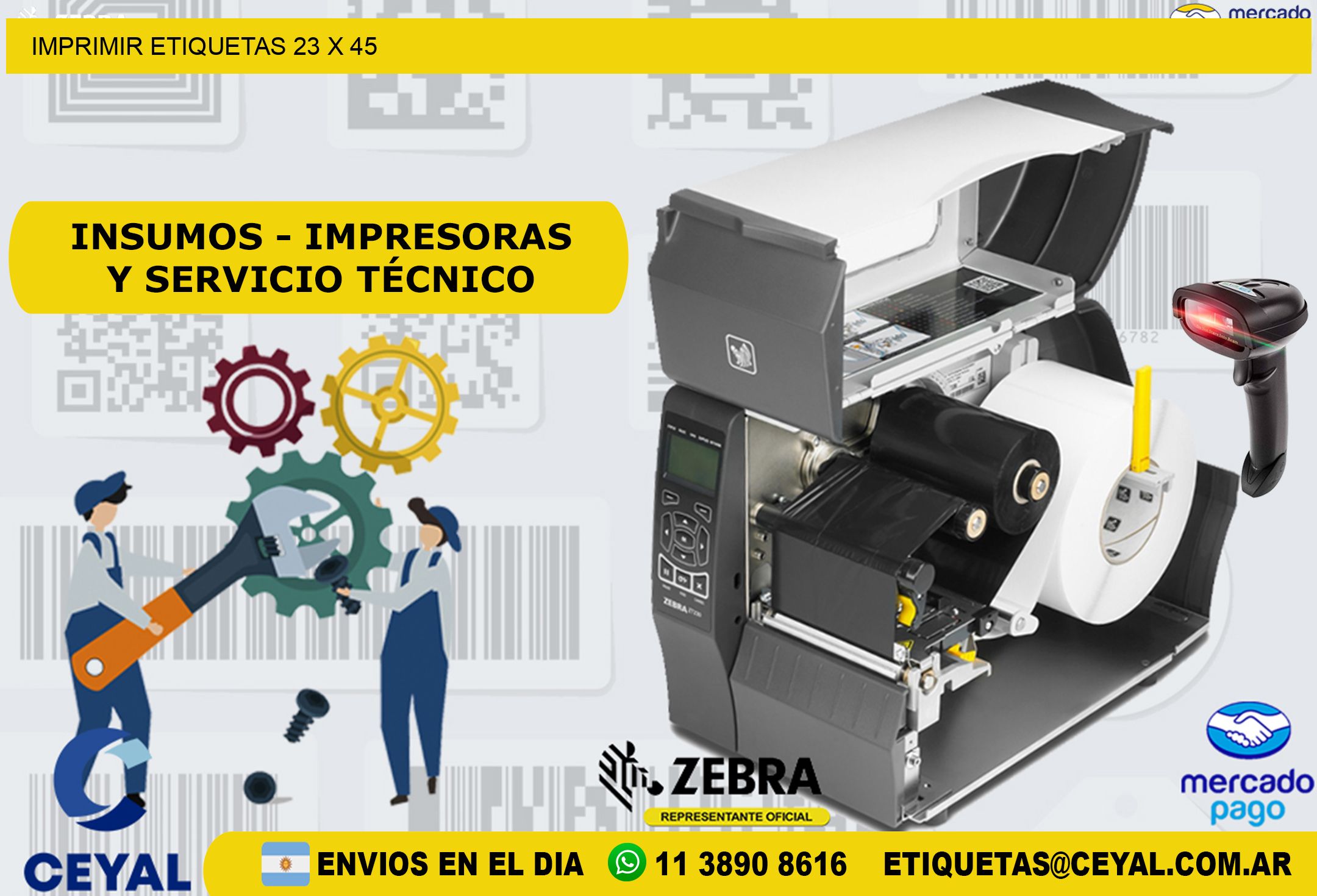 IMPRIMIR ETIQUETAS 23 x 45