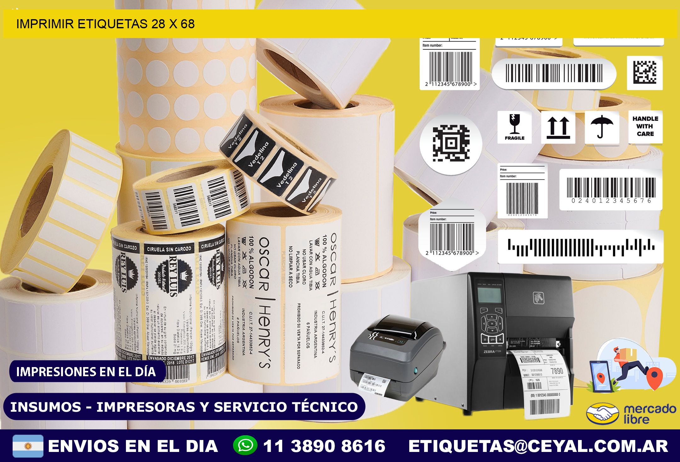 IMPRIMIR ETIQUETAS 28 x 68