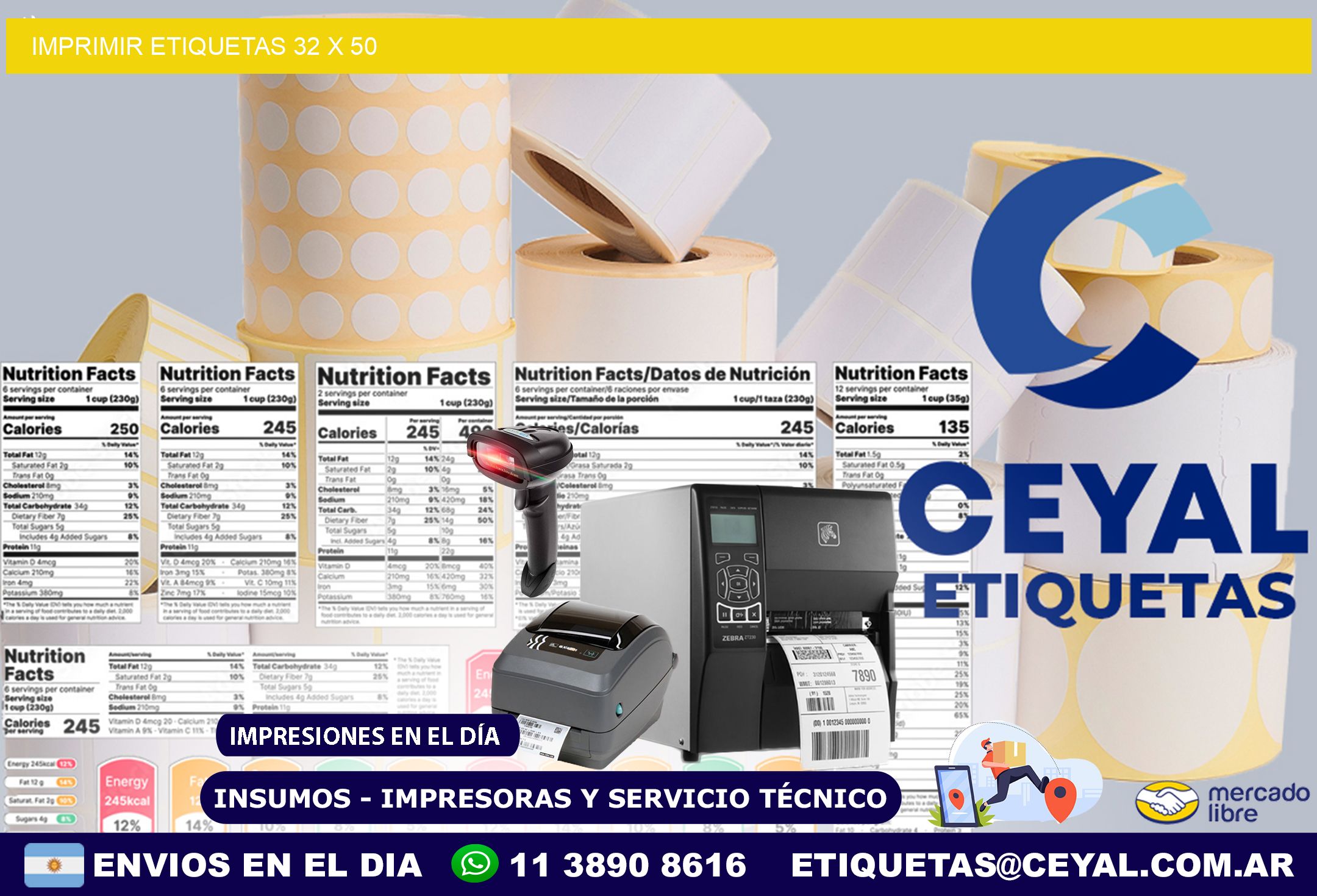 IMPRIMIR ETIQUETAS 32 x 50
