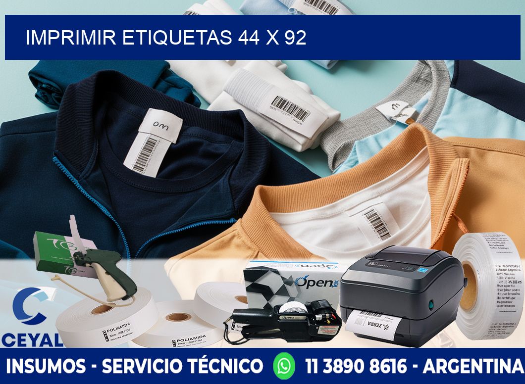 IMPRIMIR ETIQUETAS 44 x 92