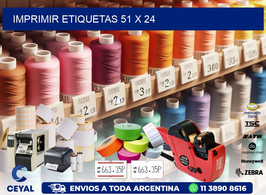 IMPRIMIR ETIQUETAS 51 x 24