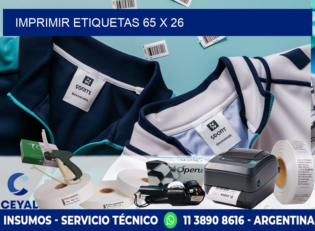 IMPRIMIR ETIQUETAS 65 x 26