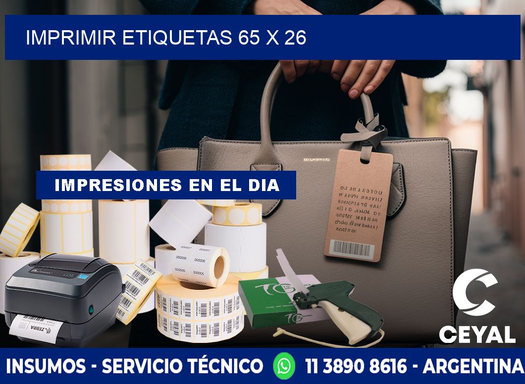IMPRIMIR ETIQUETAS 65 x 26