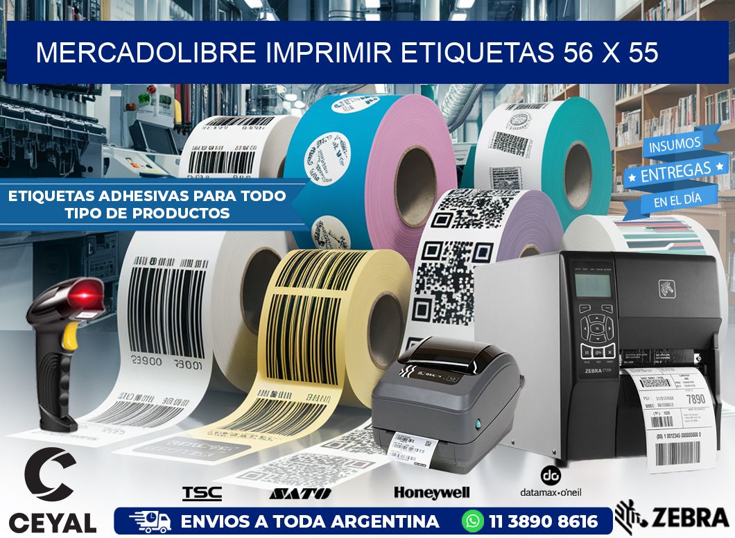 MERCADOLIBRE IMPRIMIR ETIQUETAS 56 x 55