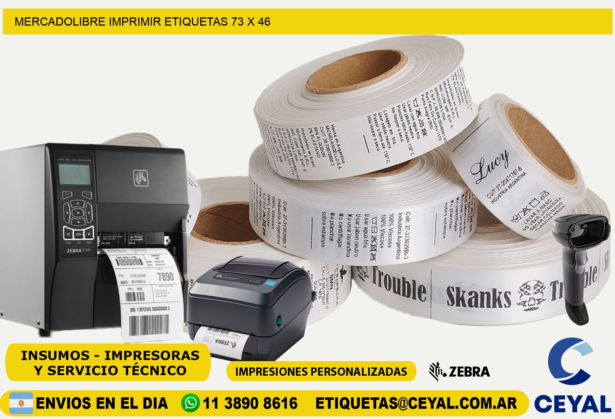 MERCADOLIBRE IMPRIMIR ETIQUETAS 73 x 46