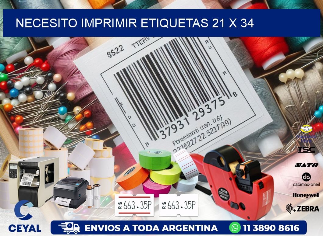 NECESITO IMPRIMIR ETIQUETAS 21 x 34