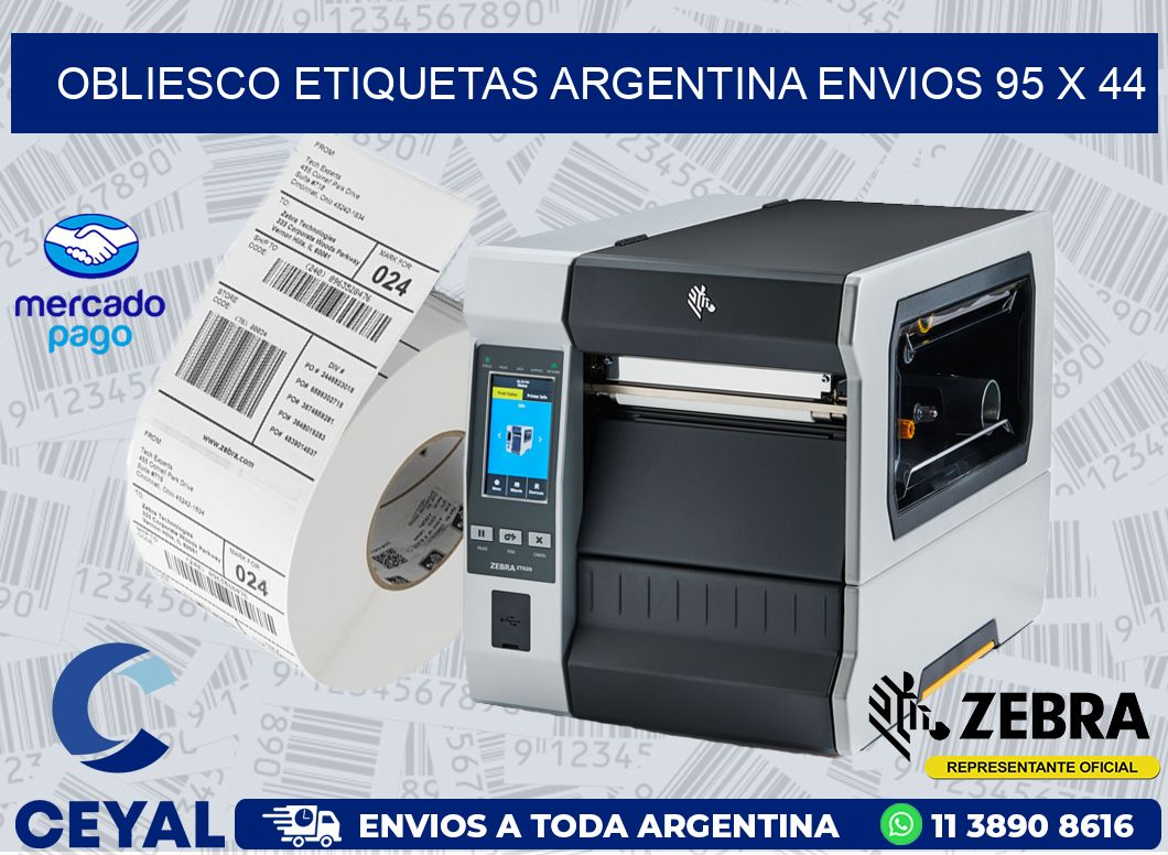 OBLIESCO ETIQUETAS ARGENTINA ENVIOS 95 x 44