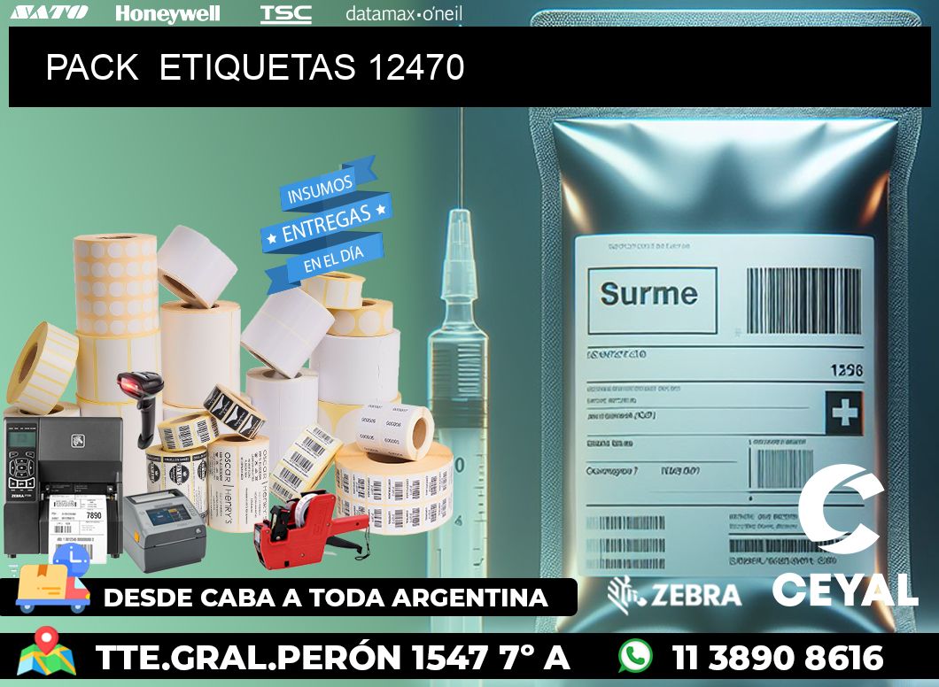 PACK  ETIQUETAS 12470