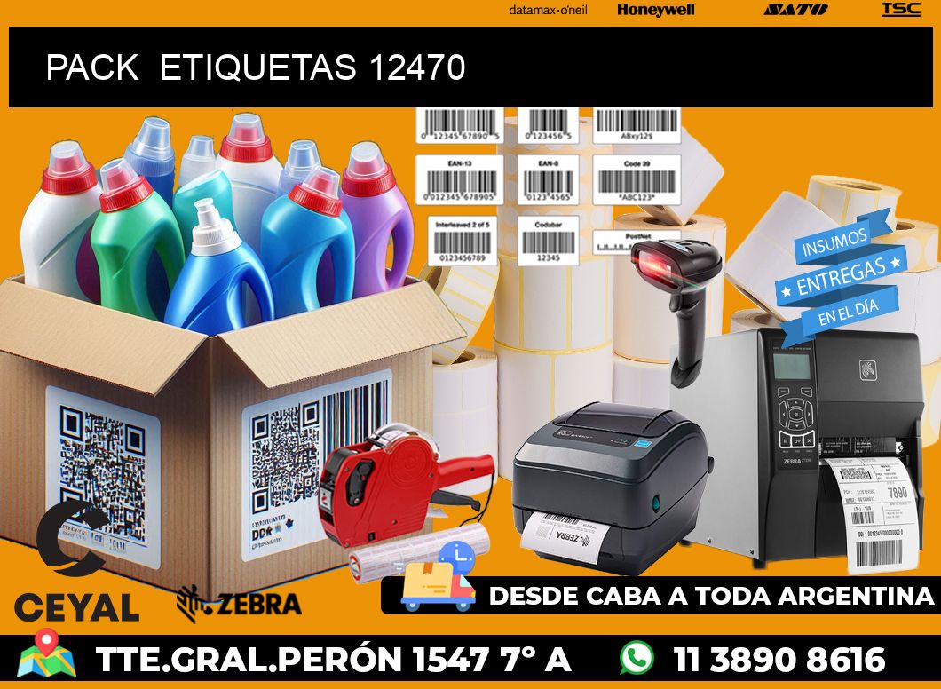 PACK  ETIQUETAS 12470